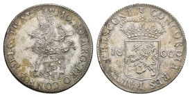 Bataafse Republiek (1795-1806) - Utrecht - Zilveren Dukaat 1800 (Sch. 69 / Delm. 982) - 28.05 gram - XF+, ex collection Vinkenborg