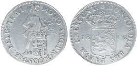 Bataafse Republiek (1795-1806) - Utrecht - Zilveren Dukaat 1802 (Sch. 71 / Delm. 982) - 27.91 gram - VF