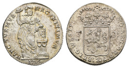 Bataafse Republiek (1795-1806) - West-Friesland - 3 Gulden 1795 with striated altar, guirlande and small letters (Sch. 85b R / Delm. 1147 R) - 31.66 g...