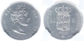 Koninkrijk Holland (Lodewijk Napoleon 1806-1810) - 10 Stuiver 1809 Lodewijk Napoleon mm. Bee - Name engraver GEORGE F not visible (Sch. 159b R) - 5.25...