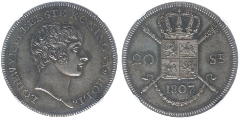 Koninkrijk Holland (Lodewijk Napoleon 1806-1810) - Pattern 20 Stuivers Louis Nap...
