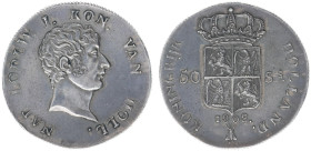 Koninkrijk Holland (Lodewijk Napoleon 1806-1810) - 50 Stuivers 1808 Lodewijk Napoleon mm. Bee, reeded edge (Sch. 149) - XF