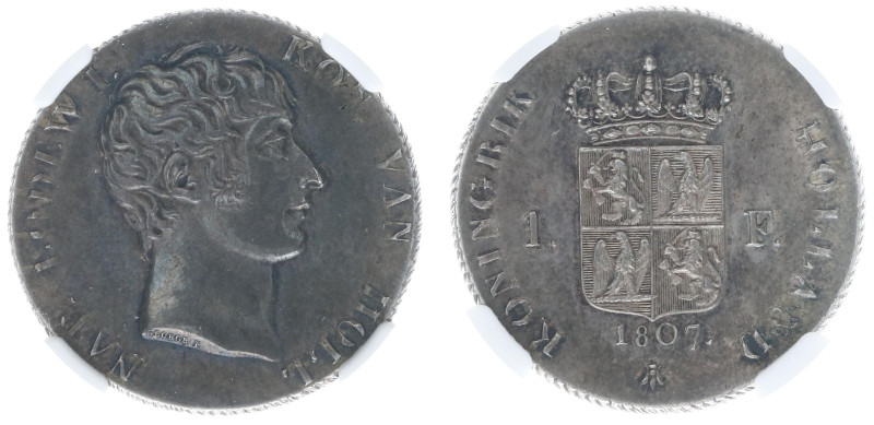 Koninkrijk Holland (Lodewijk Napoleon 1806-1810) - 1 Gulden or Florin 1807 (Sch....