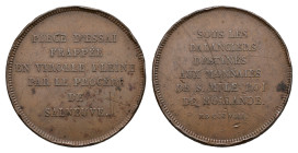 Koninkrijk Holland (Lodewijk Napoleon 1806-1810) - Trial strike in bronze for a Rijksdaalder of Salneuve MDCCCVIII (1808) - 21.27 gram - with edge let...