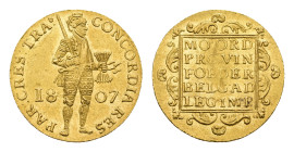 Koninkrijk Holland (Lodewijk Napoleon 1806-1810) - Gouden Dukaat 1807 with straight '7' (Sch. 119A / Delm. 1176A) - 3.48 gram - VF/XF, ex collection V...
