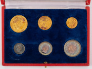 Nederland onder Napoleon (1810-1813) - Set with 3 silver and 3 gold medals, reeded edge with bust of Napoleon based upon the ½, 1 and 2 Francs 1812 Ut...