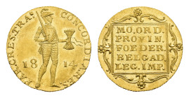 Koninkrijk NL Willem I als Soeverein-vorst (1813-1815) - Gouden dukaat 1814 (Sch. 200) - a.UNC, ex collection Vinkenborg
