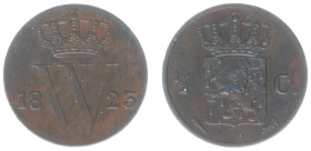 Koninkrijk NL Willem I (1815-1840) - ½ Cent 1823 U (Sch. 354) - VF+