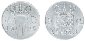 Koninkrijk NL Willem I (1815-1840) - 5 Cent 1825 B (Sch. 318) - XF