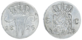 Koninkrijk NL Willem I (1815-1840) - 5 Cent 1826 B (Sch. 319) - a.XF