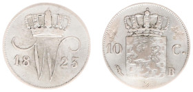 Koninkrijk NL Willem I (1815-1840) - 10 Cent 1823 B (Sch. 309 /R) - good Fine, scratches on rev., mintage 177.449 pieces