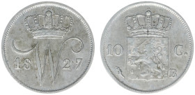 Koninkrijk NL Willem I (1815-1840) - 10 Cent 1827 B (Sch. 312) - good VF, spotted patina, ex collection Coenen