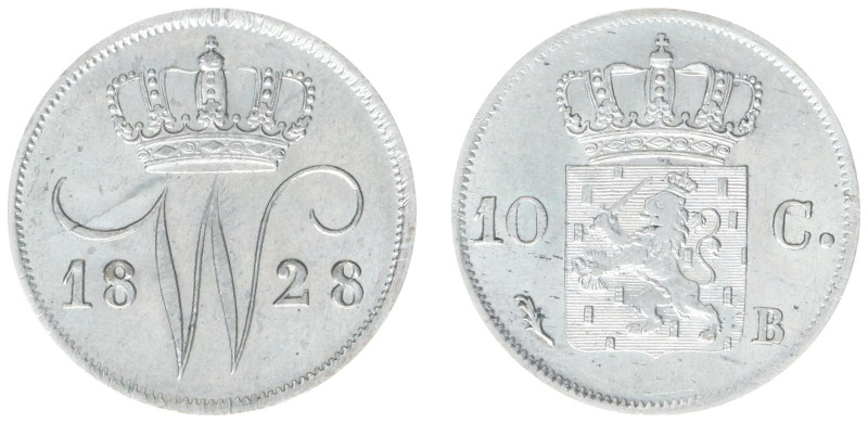 Koninkrijk NL Willem I (1815-1840) - 10 Cent 1828 B (Sch. 313) - VF