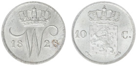 Koninkrijk NL Willem I (1815-1840) - 10 Cent 1828 U (Sch. 308) - UNC, original luster