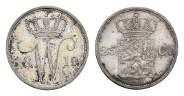 Koninkrijk NL Willem I (1815-1840) - 25 Cent 1819 U (Sch. 287 /RR) - VF, only sold by us once before, VERY RARE, ex collection Vinkenborg