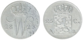 Koninkrijk NL Willem I (1815-1840) - 25 Cent 1823 B (Sch. 294) - VF-