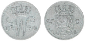 Koninkrijk NL Willem I (1815-1840) - 25 Cent 1830 B (Sch. 301) - VF-