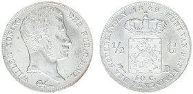 Koninkrijk NL Willem I (1815-1840) - ½ Gulden 1829 B/1823 OVERDATE (Sch. 282) - XF/UNC