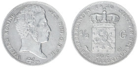 Koninkrijk NL Willem I (1815-1840) - ½ Gulden 1830 B altered date from 182_ (cf. Sch. 283) - VF