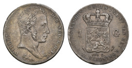 Koninkrijk NL Willem I (1815-1840) - 1 Gulden 1819 U (Sch. 259/S) - a.VF, as ussualyslightly weakly struck, ex collection Vinkenborg