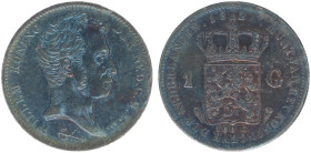 Koninkrijk NL Willem I (1815-1840) - 1 Gulden 1820 U (Sch. 260) - VF, dark patina