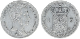 Koninkrijk NL Willem I (1815-1840) - 1 Gulden 1823 U (Sch. 263) - a.VF