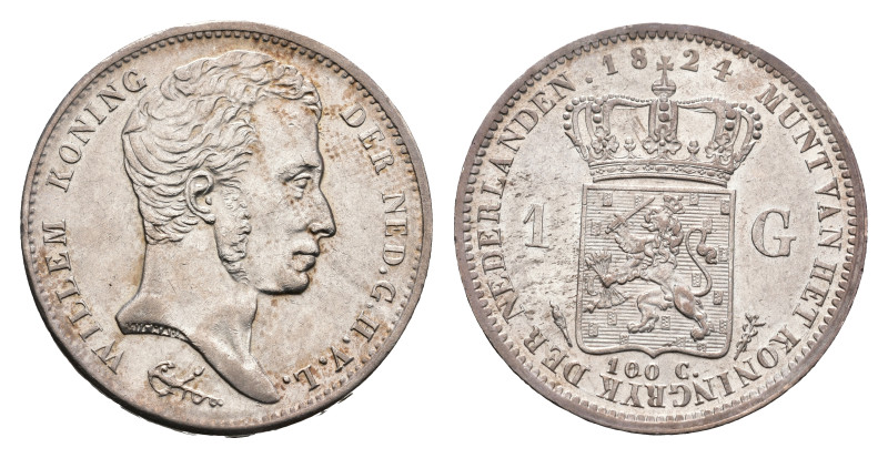 Koninkrijk NL Willem I (1815-1840) - 1 Gulden 1824 U (Sch. 264) - XF-