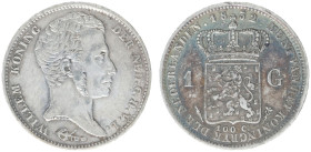 Koninkrijk NL Willem I (1815-1840) - 1 Gulden 1832 (Sch. 267) - VF+, colourful toning on reverse!