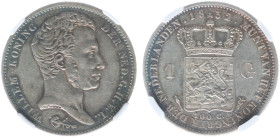 Koninkrijk NL Willem I (1815-1840) - 1 Gulden 1832 (Sch. 267) - NGC AU58 - Cert. # 8361721-005, ex collection Vinkenborg