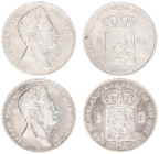 Koninkrijk NL Willem I (1815-1840) - 1 Gulden 1840 (Sch. 278) - 2 pieces in F/VF