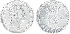 Koninkrijk NL Willem I (1815-1840) - 1 Gulden 1840 (Sch. 278) - struck with polished dies - a.UNC, hairlines