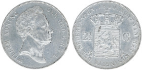 Koninkrijk NL Willem I (1815-1840) - 2½ Gulden 1840 (Sch. 257) - a.XF, black spot on rev., cleaned