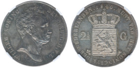 Koninkrijk NL Willem I (1815-1840) - 2½ Gulden 1840 (Sch. 257) - NGC MS61 - Cert. # 8361721-003 - Attractive colourful cabinet toning, ex collection V...