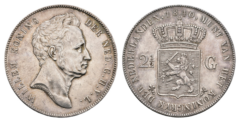 Koninkrijk NL Willem I (1815-1840) - 2½ Gulden 1840 (Sch. 257) - about UNC