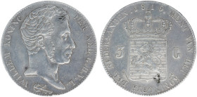 Koninkrijk NL Willem I (1815-1840) - 3 Gulden 1819 U (Sch. 241) - VF, flan defect on rev.