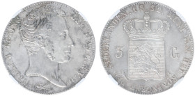 Koninkrijk NL Willem I (1815-1840) - 3 Gulden 1832/24 OVERDATE (Sch. 250a) - in NGC slab #8213360-005 - MS 62, ex Coenen collection