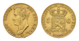 Koninkrijk NL Willem I (1815-1840) - 5 Gulden 1827 B (Sch. 198) - Gold - VF, ex collection Vinkenborg