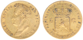 Koninkrijk NL Willem I (1815-1840) - 5 Gulden 1827 B (Sch. 198) - Gold - VF+