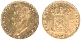 Koninkrijk NL Willem I (1815-1840) - 5 Gulden 1827 B (Sch. 198) - Gold - VF+