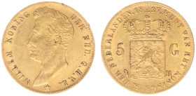 Koninkrijk NL Willem I (1815-1840) - 5 Gulden 1827 B (Sch. 198) - Gold - XF