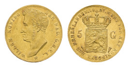 Koninkrijk NL Willem I (1815-1840) - 5 Gulden 1827 U (Sch. 196) - a.XF, ex collection Vinkenborg