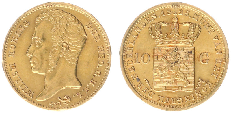 Koninkrijk NL Willem I (1815-1840) - 10 Gulden 1823 U (Sch. 178) - Gold - XF-, w...
