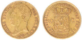 Koninkrijk NL Willem I (1815-1840) - 10 Gulden 1824 B (Sch. 190) - Gold - VF
