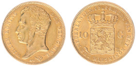 Koninkrijk NL Willem I (1815-1840) - 10 Gulden 1824 B (Sch. 190) - Gold - XF-, polished