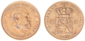 Gold coins - mail bid sale - Netherlands - Gouden Tientjes 1875-1933 - 10 Gulden 1877 - Gold - VF