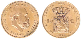 Gold coins - mail bid sale - Netherlands - Gouden Tientjes 1875-1933 - 10 Gulden 1877 - Gold - VF/XF, polished