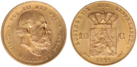 Gold coins - mail bid sale - Netherlands - Gouden Tientjes 1875-1933 - 10 Gulden 1879 - Gold - a.XF