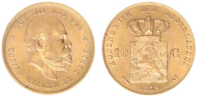 Gold coins - mail bid sale - Netherlands - Gouden Tientjes 1875-1933 - 10 Gulden 1879 - Gold - XF