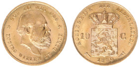 Gold coins - mail bid sale - Netherlands - Gouden Tientjes 1875-1933 - 10 Gulden 1880 - Gold - a.XF