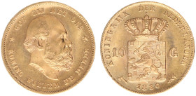 Gold coins - mail bid sale - Netherlands - Gouden Tientjes 1875-1933 - 10 Gulden 1880 - Gold - good XF